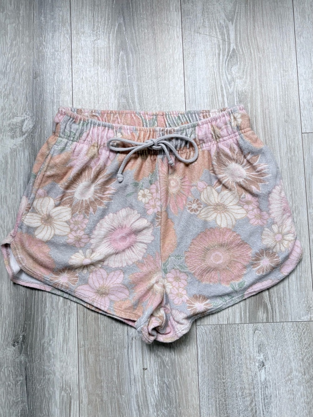 Floral Terry Knit Shorts